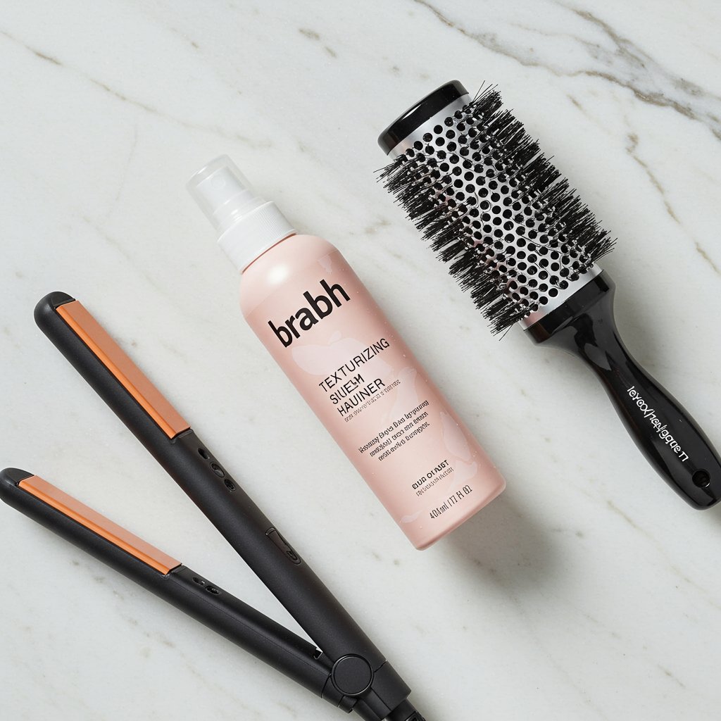 Flat Lay Of Bob Styling Tools