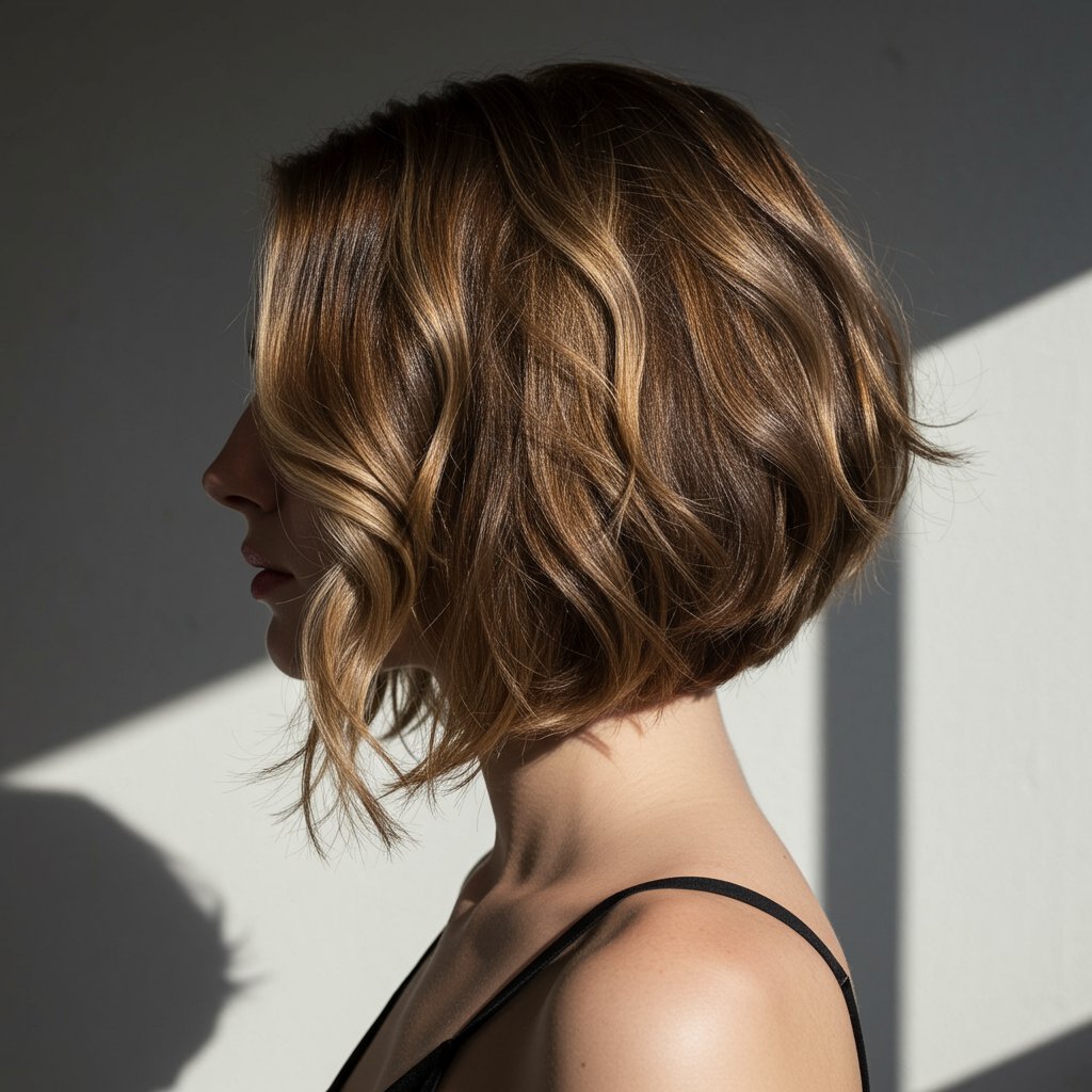 Woman In Profile With Flattering Bob