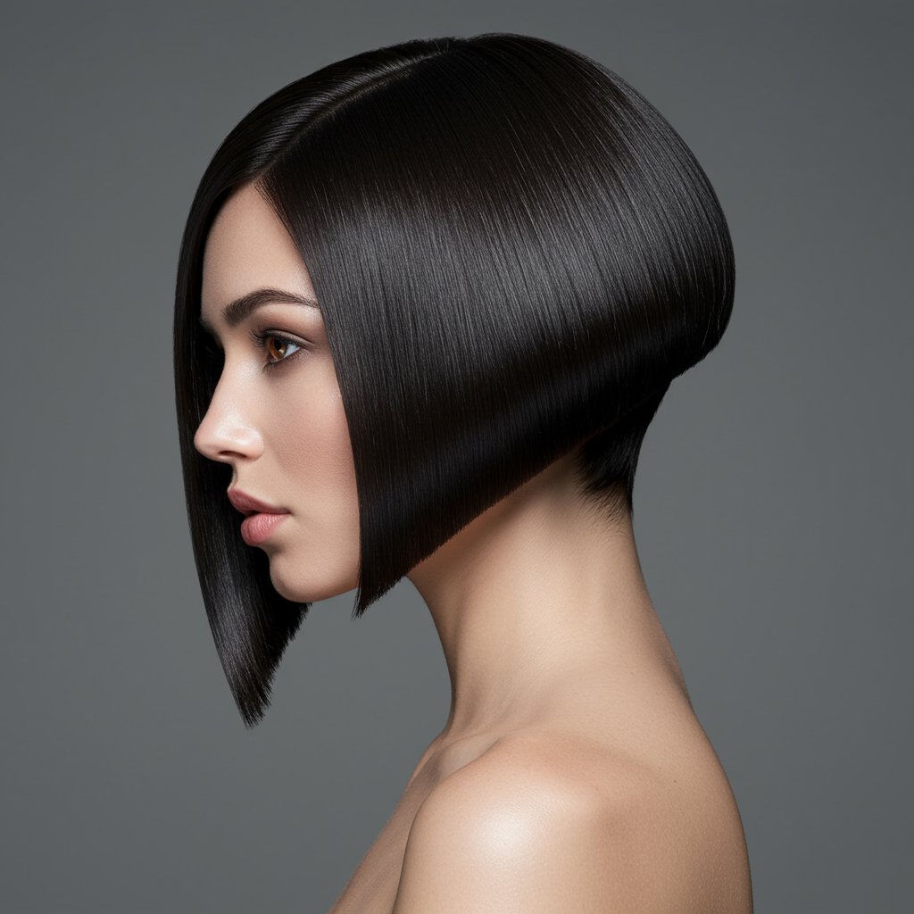 Woman With Sleek A-Line Bob