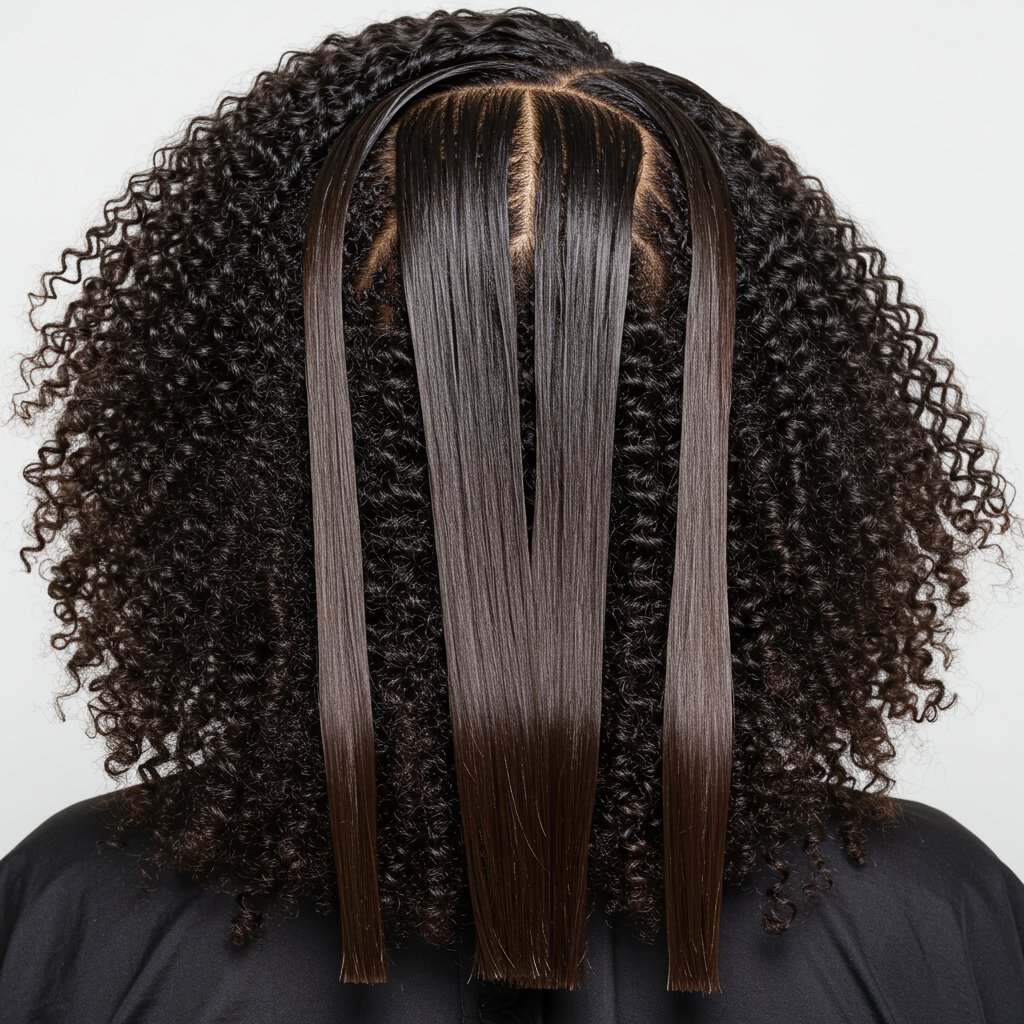 Natural Hair Prepped For Braiding