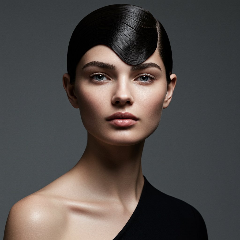 Model With Subtle Avant Garde Hair