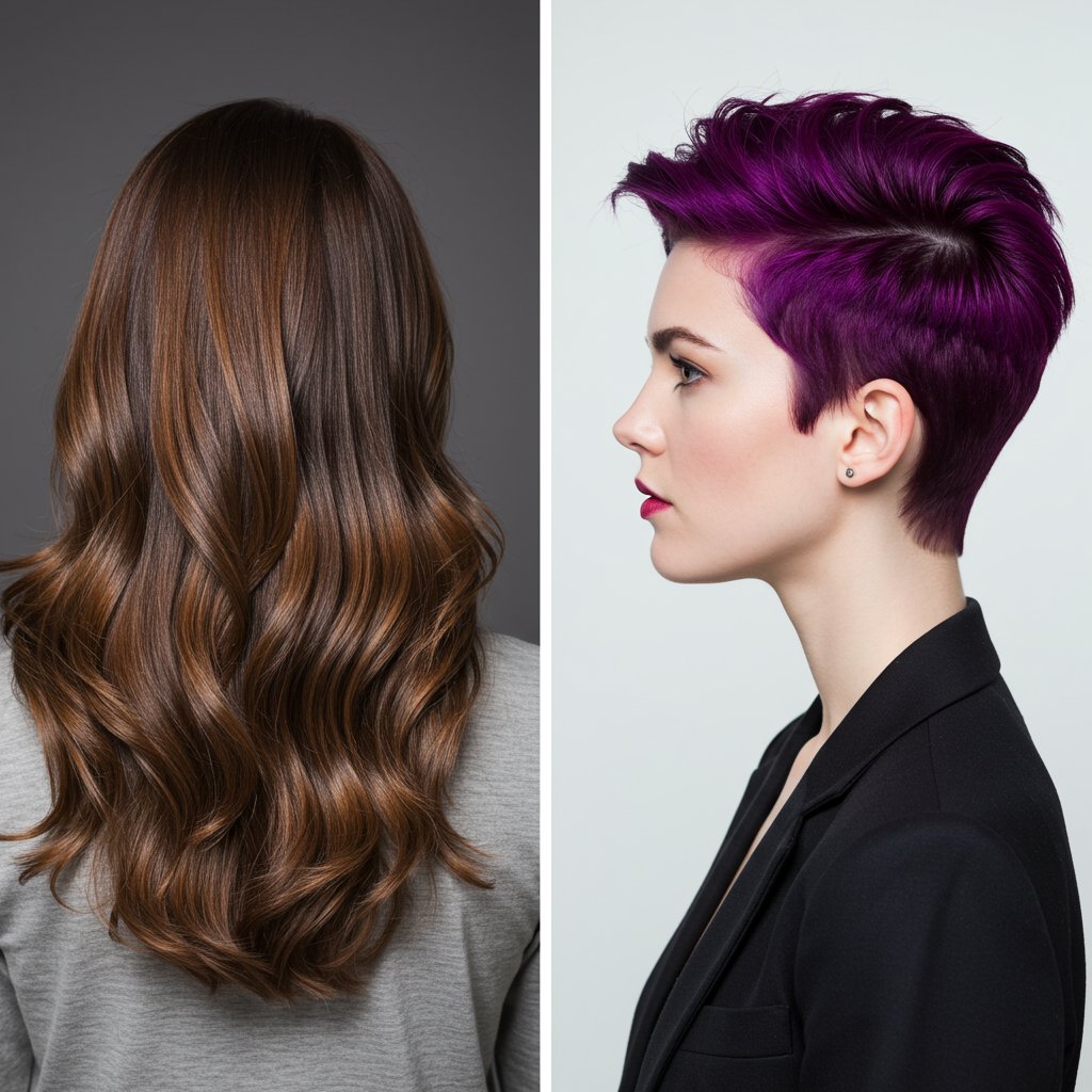 Subtle Vs Striking Hair Split