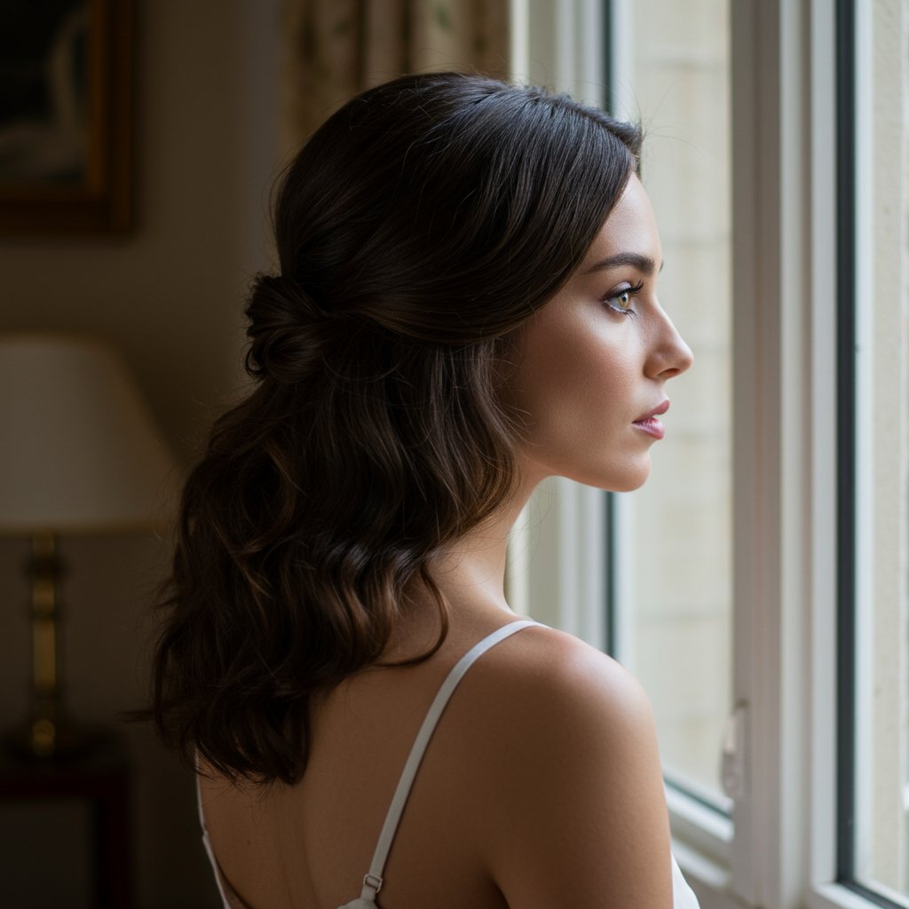 Classic-Half-Up-Hairstyle-Inspiration