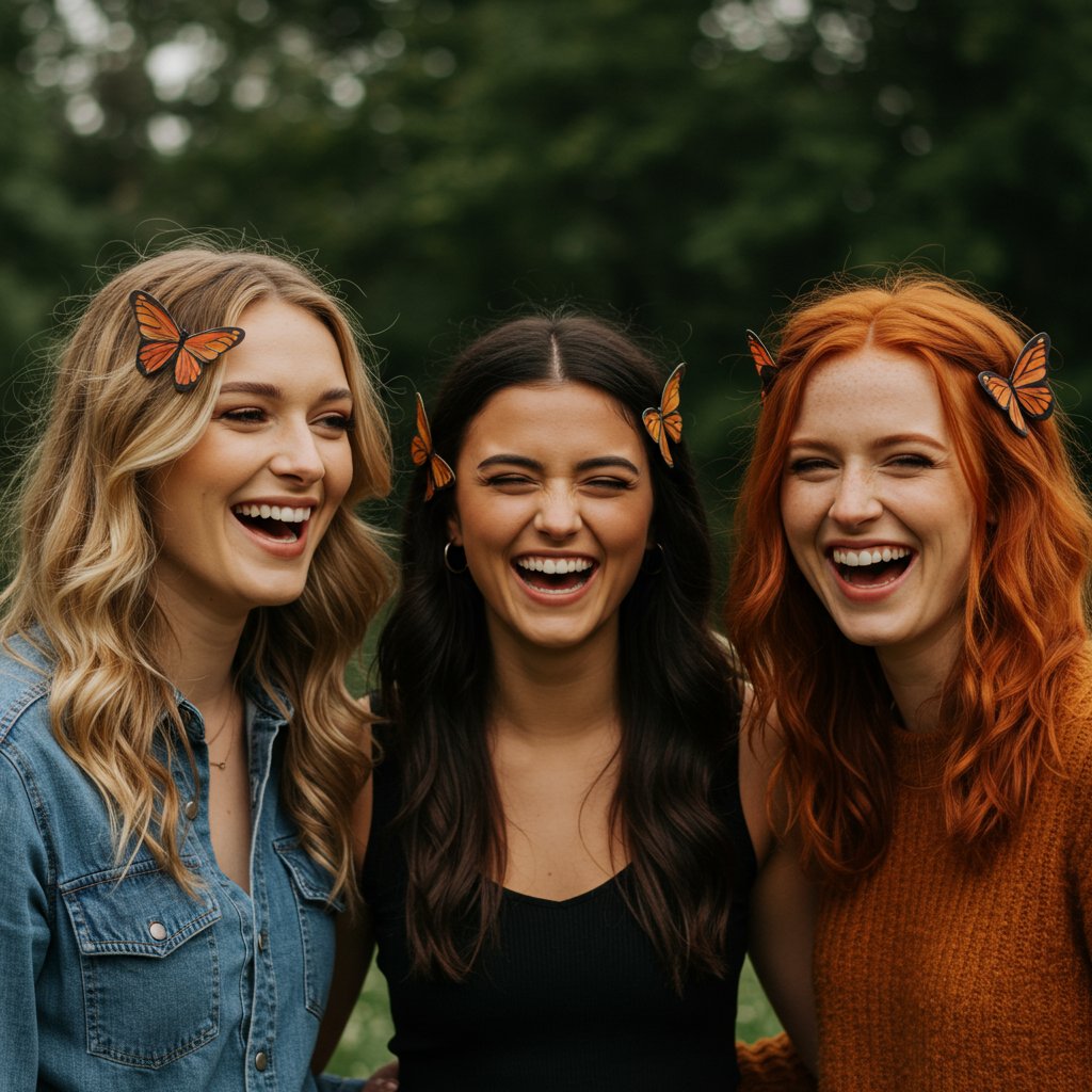 Diverse Women With Butterfly Haircuts