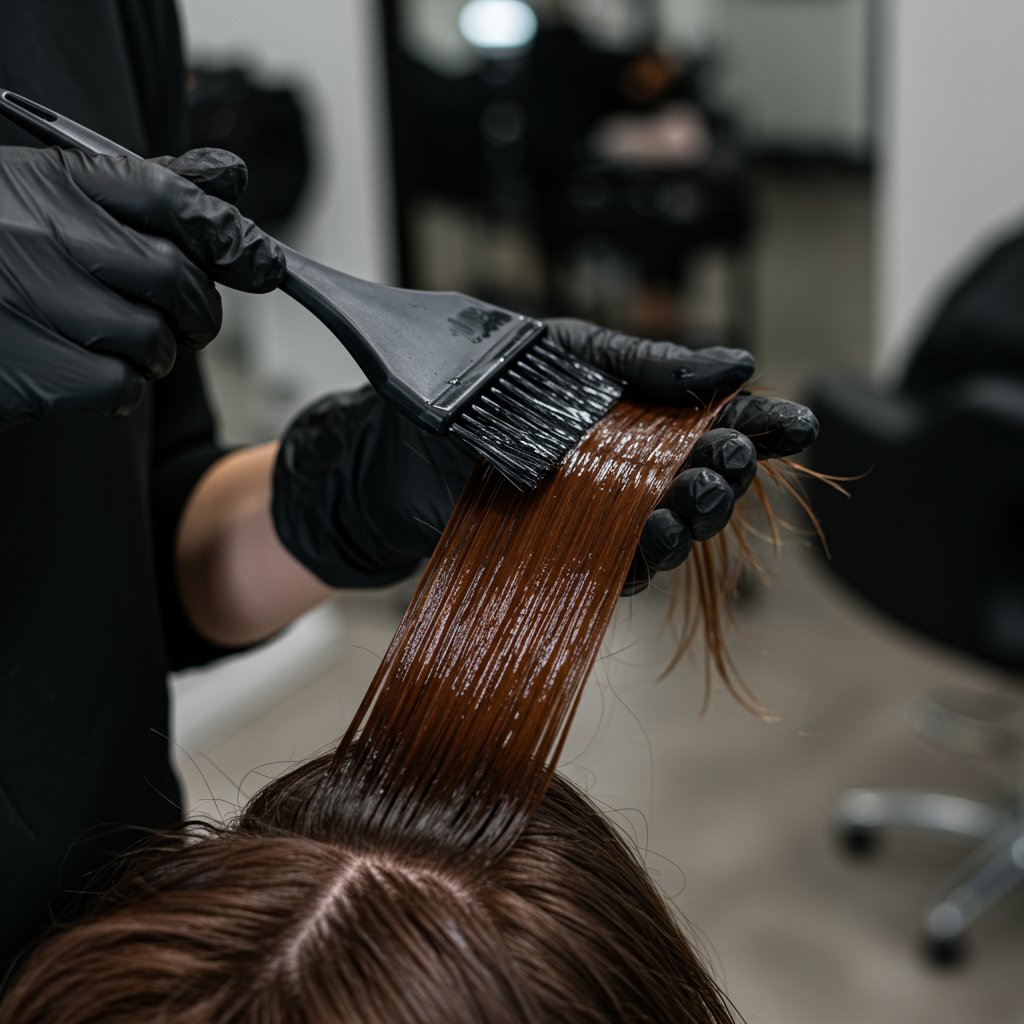 Stylist-Applying-Hair-Gloss