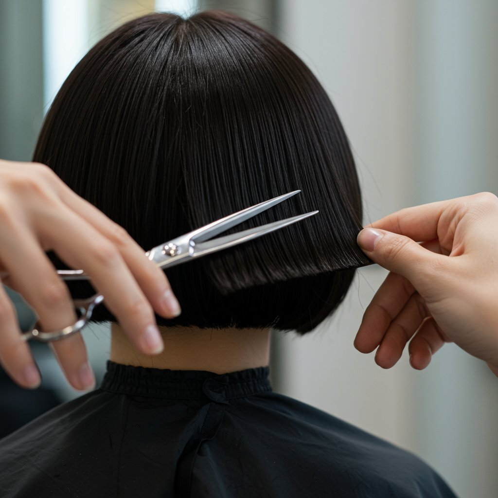 Stylist-Cutting-Blunt-Bob
