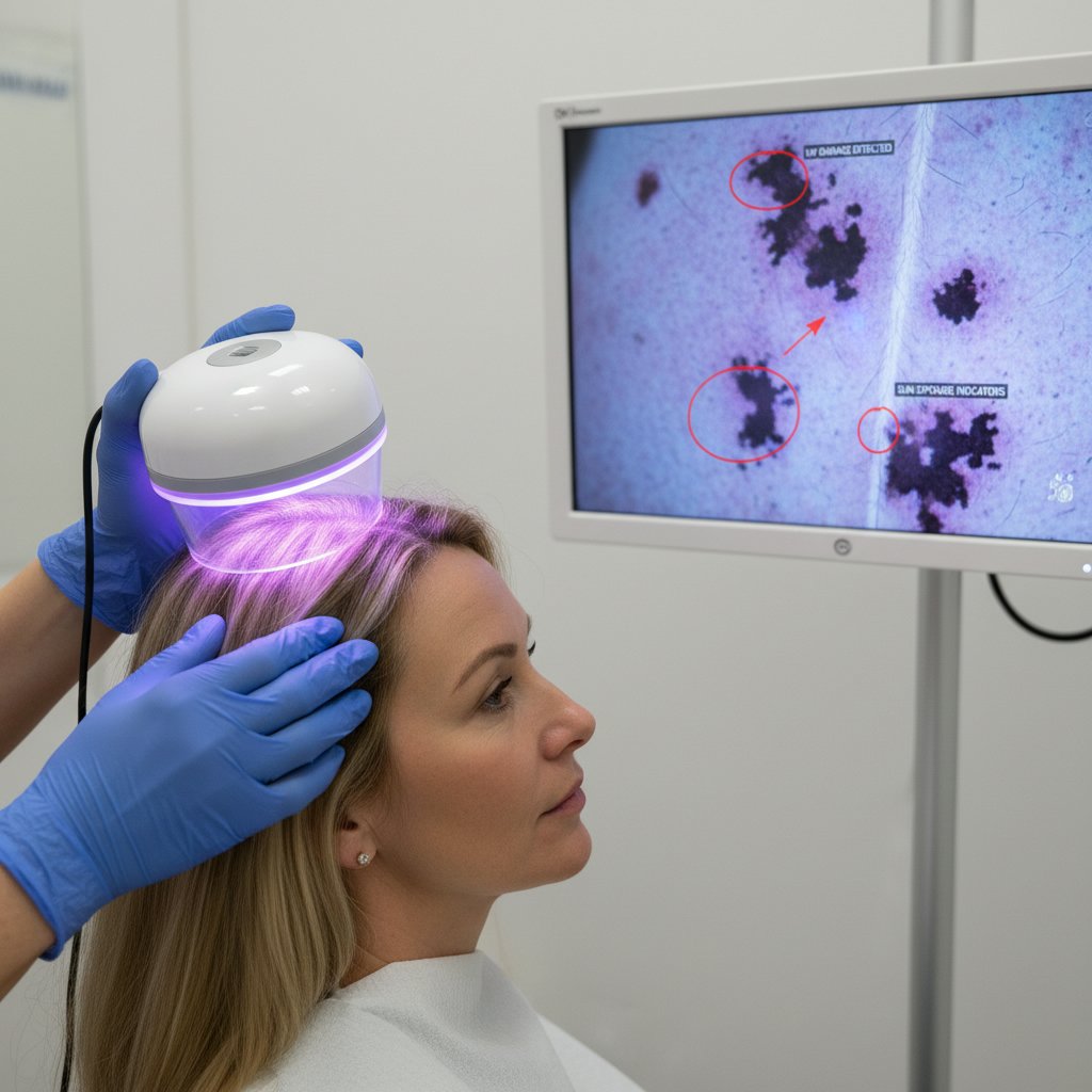 UV Scalp Scanner for Sun Damage Assessment