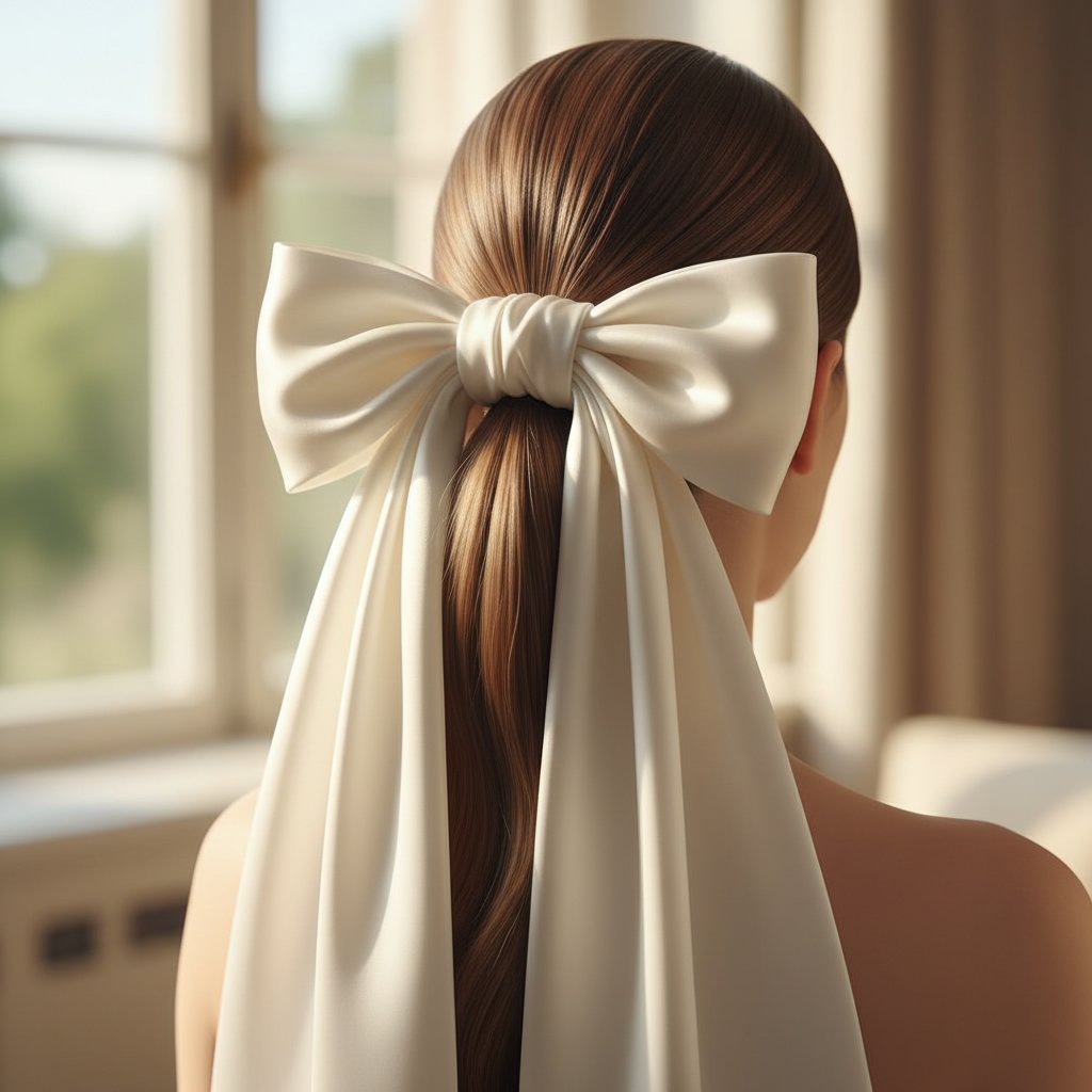 Silk Bow Ponytail