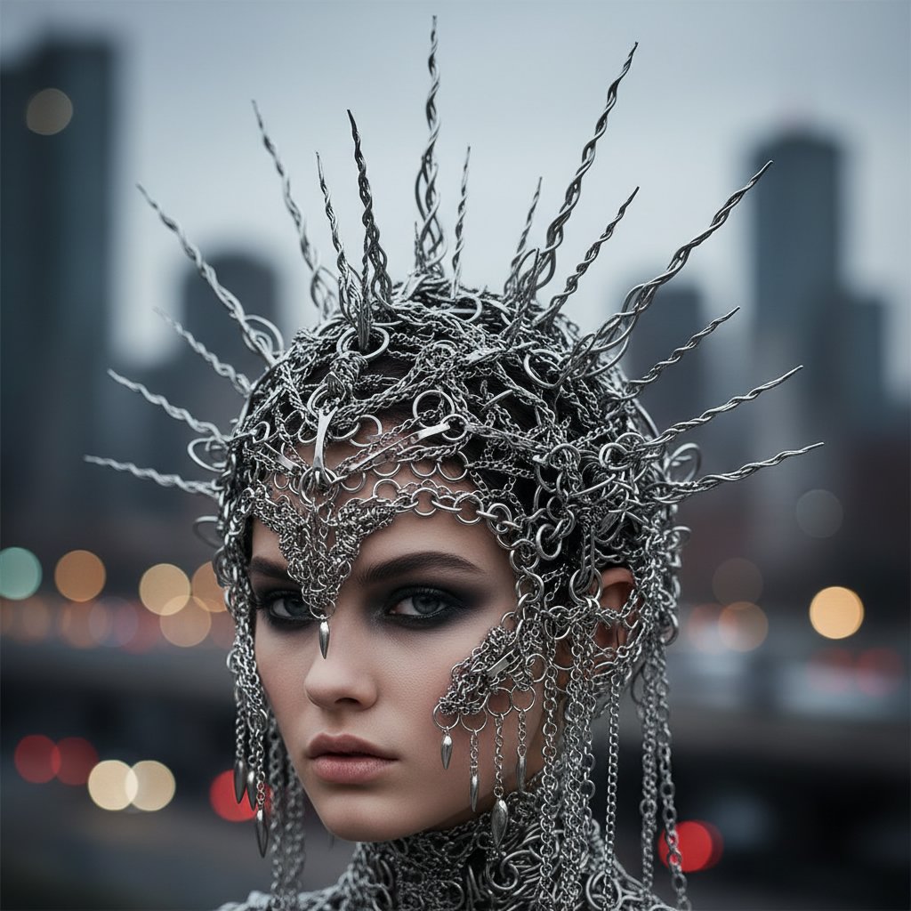 Avant-Garde Chain Headpiece