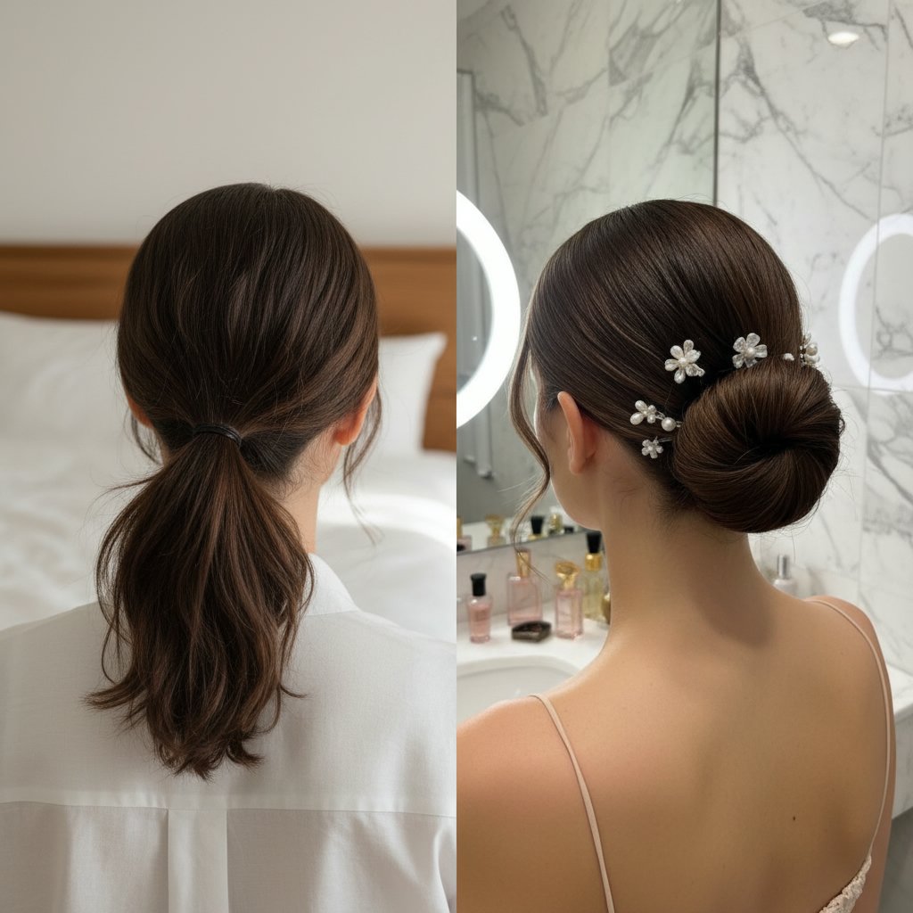 Elegant Updos with Decorative Clips