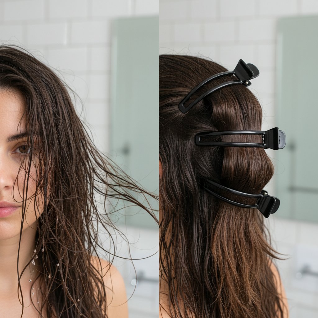 Controlled Blow-Drying with Butterfly Clips