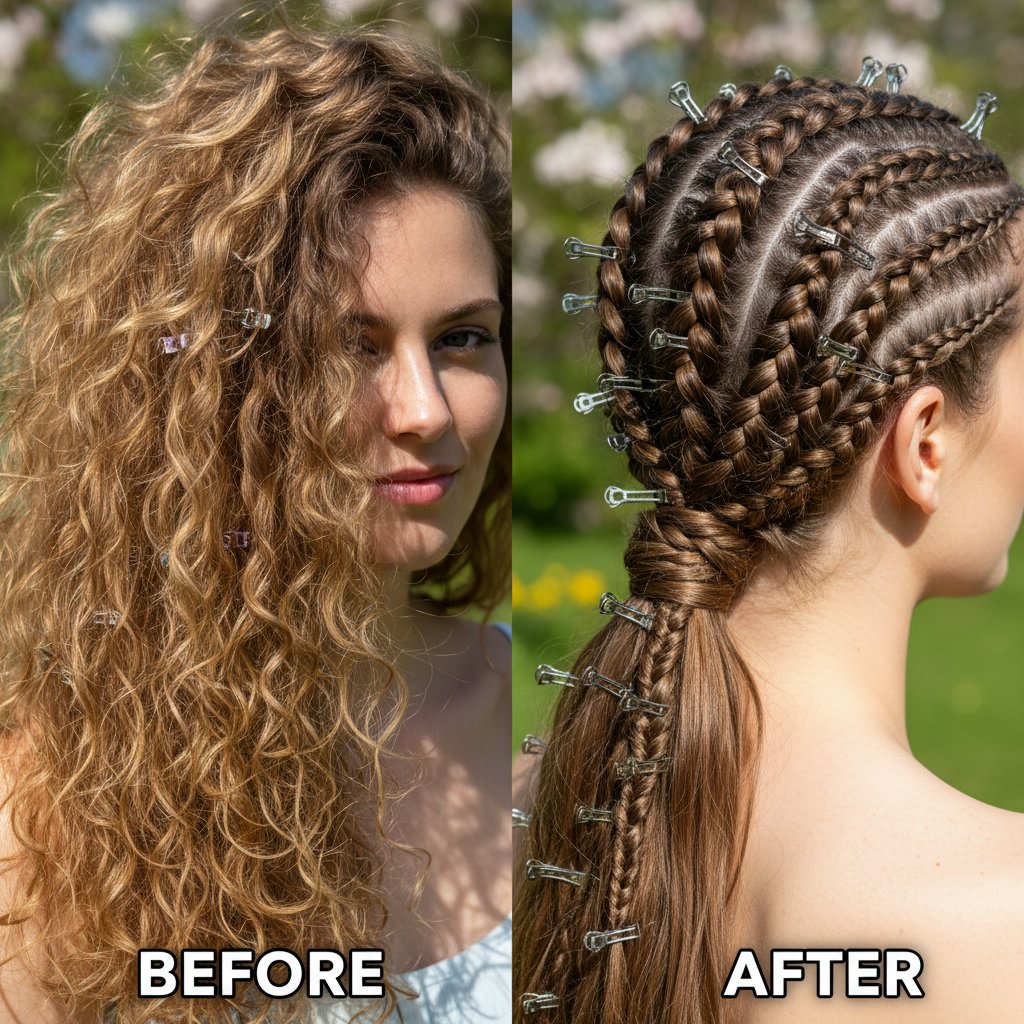 Braiding Ease with Small Clips