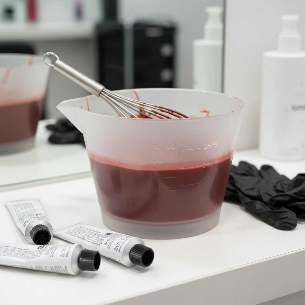 Hair Color Bowl with Measurement Markings