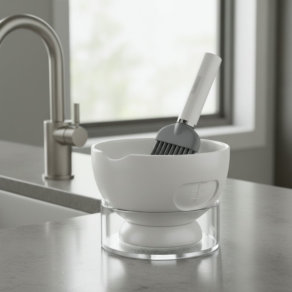 Detachable Brush and Bowl Set