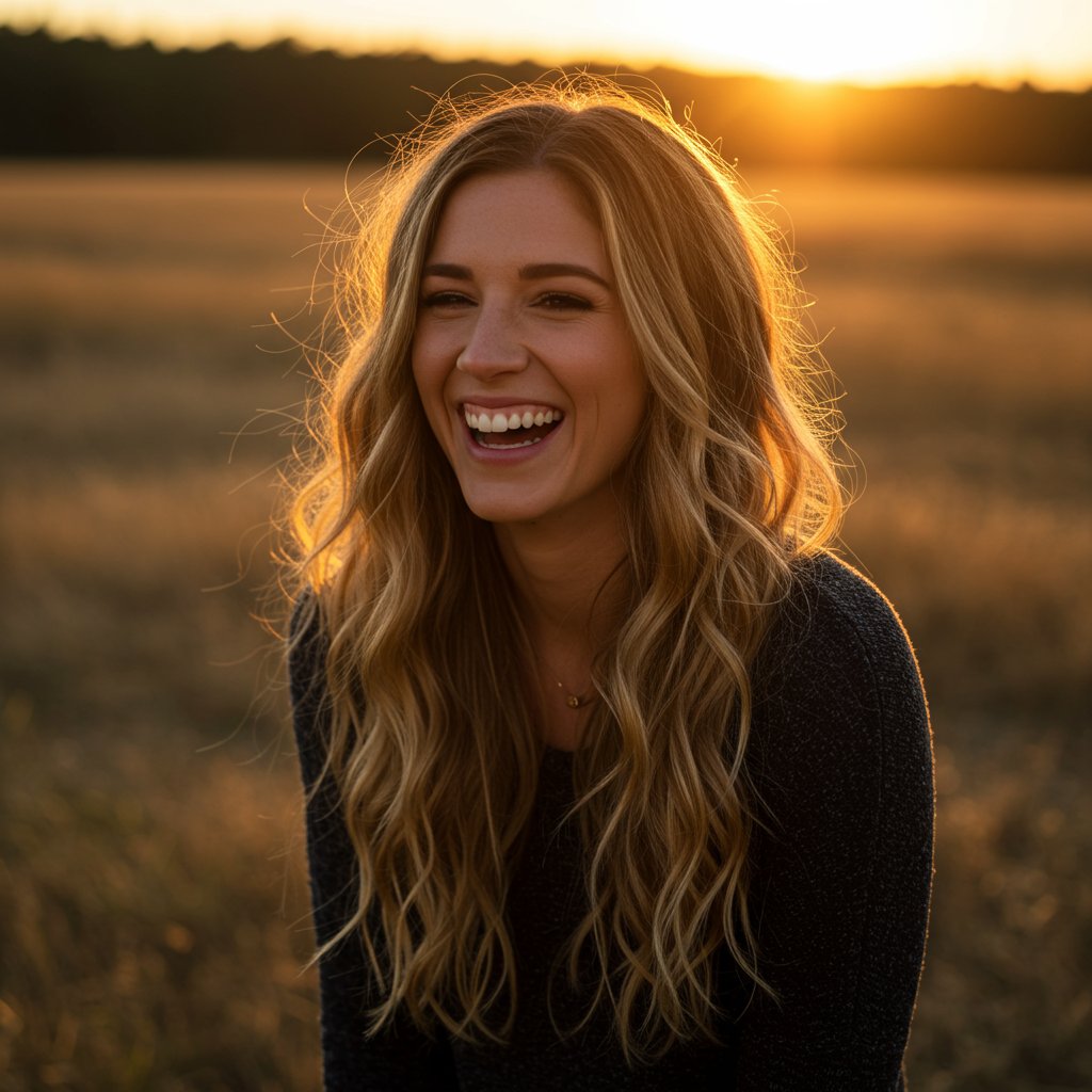 Golden Hour Balayage Lifestyle Shot
