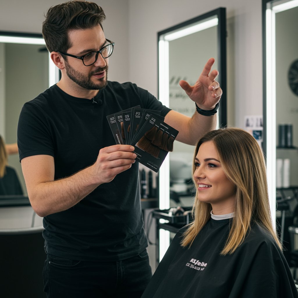 Stylist Consulting With Client