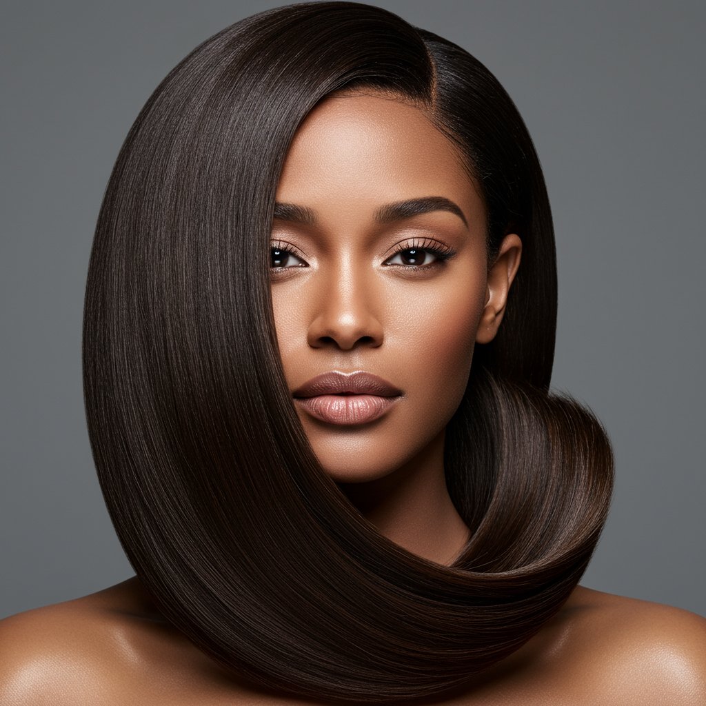 Woman With Rich Espresso Noir Hair