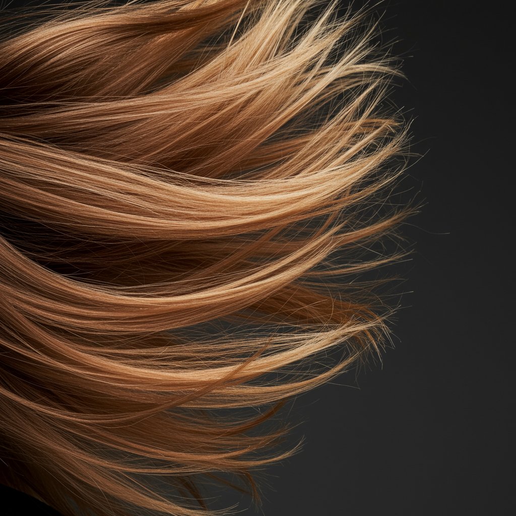 Glossy Hair After Glossing Treatment