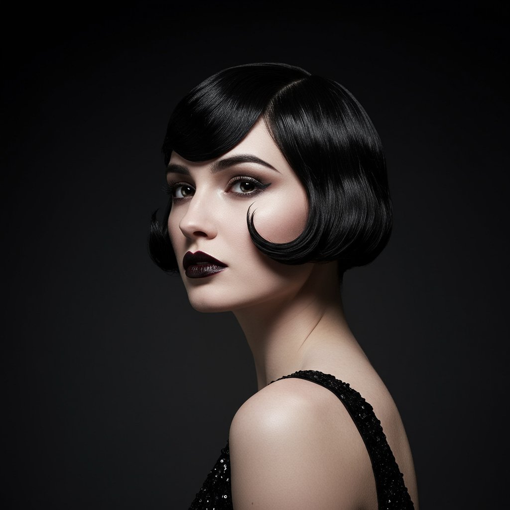 1920S Flapper Bob Finger Waves