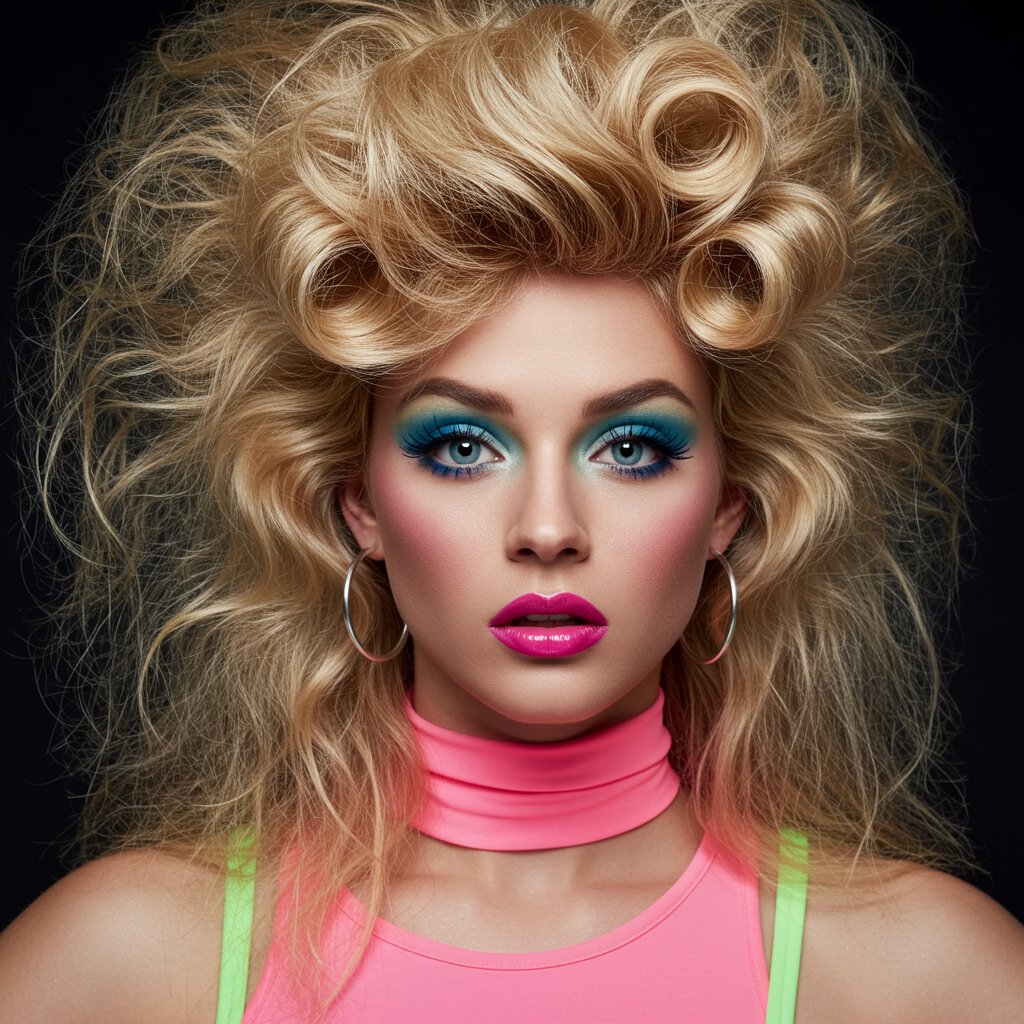 1980S Woman With Big Permed Hair
