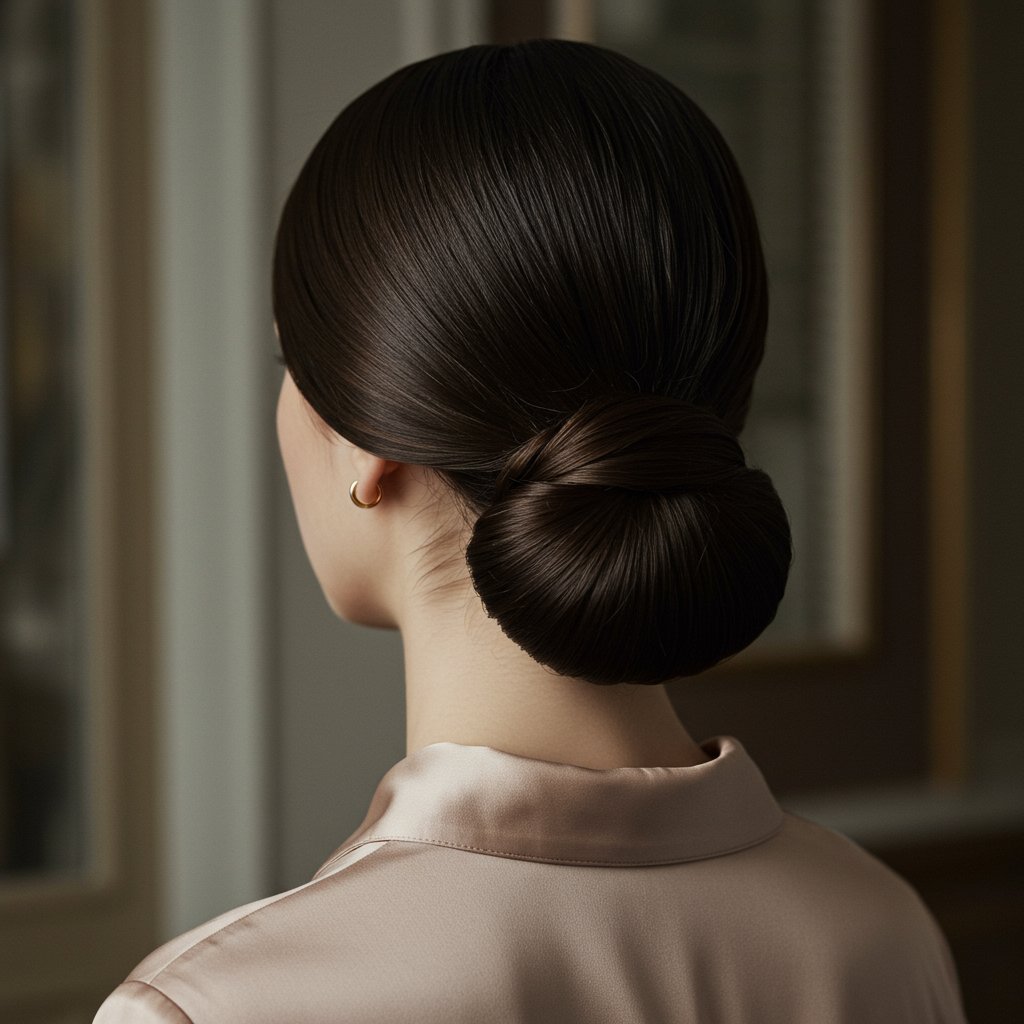 Elegant Woman With Sleek Chignon