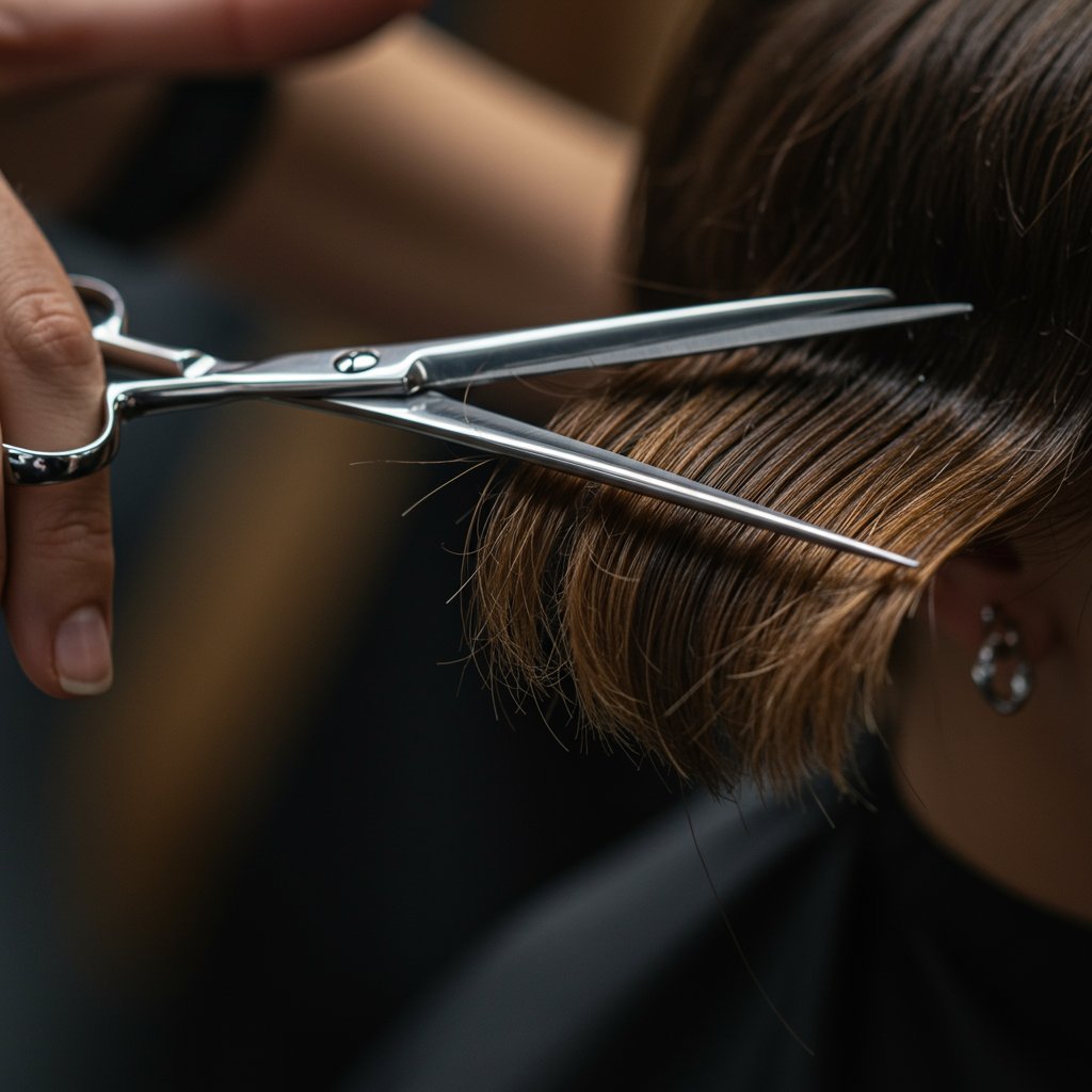Hair Trim In Progress