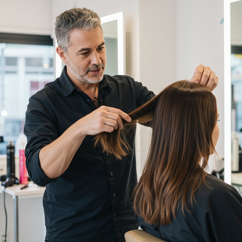Stylist Consulting With Client