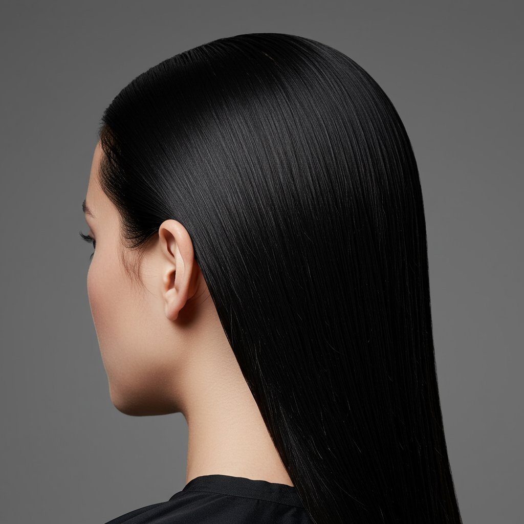 Classic Sleek Straight Half Up Hairstyle