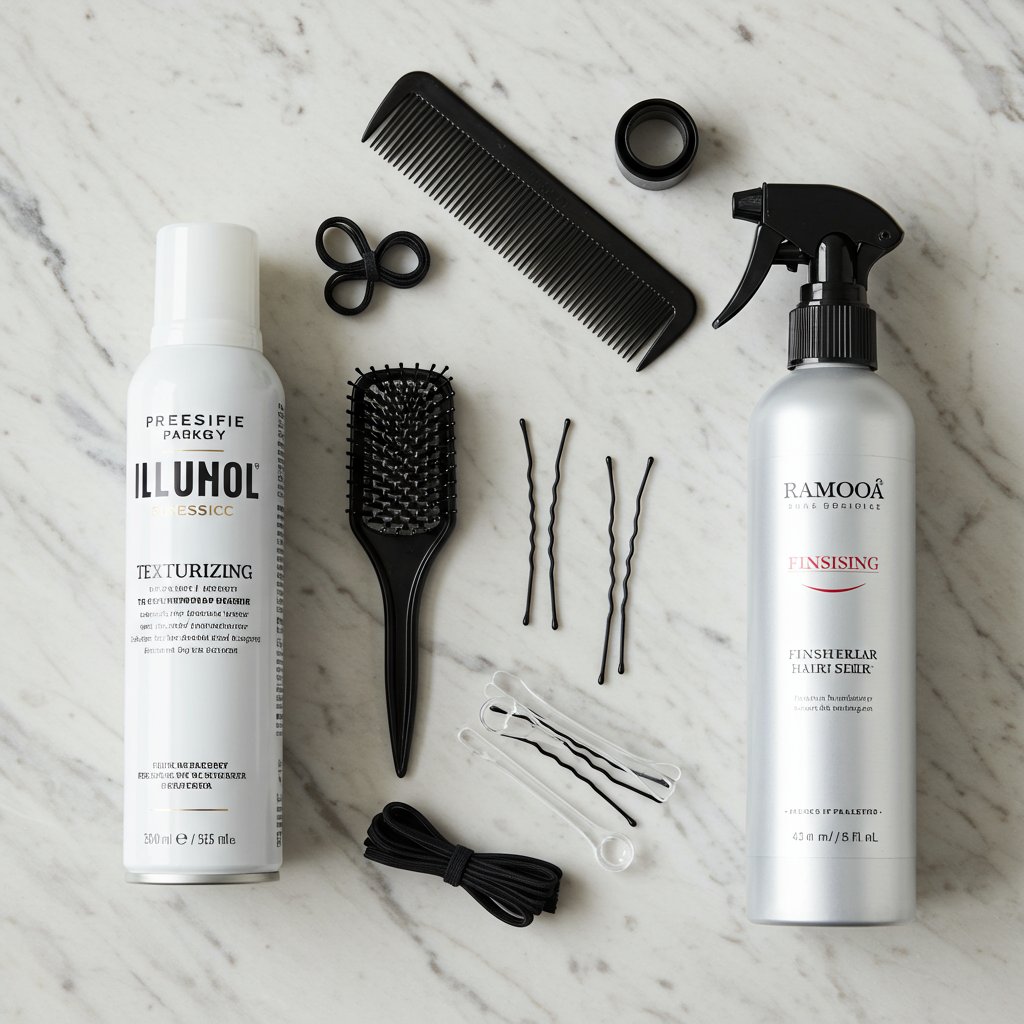 Hairstyling Tools Flat Lay