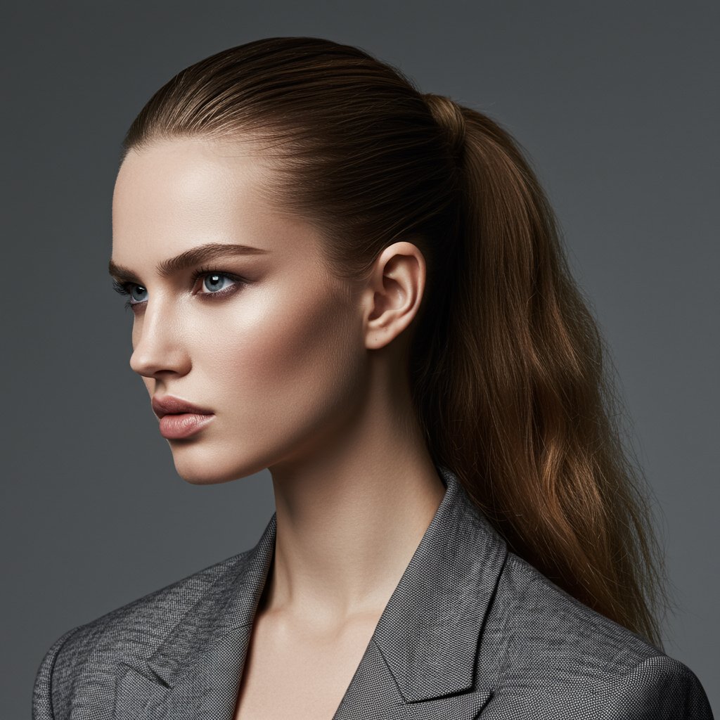 High Ponytail Half Up Fashion