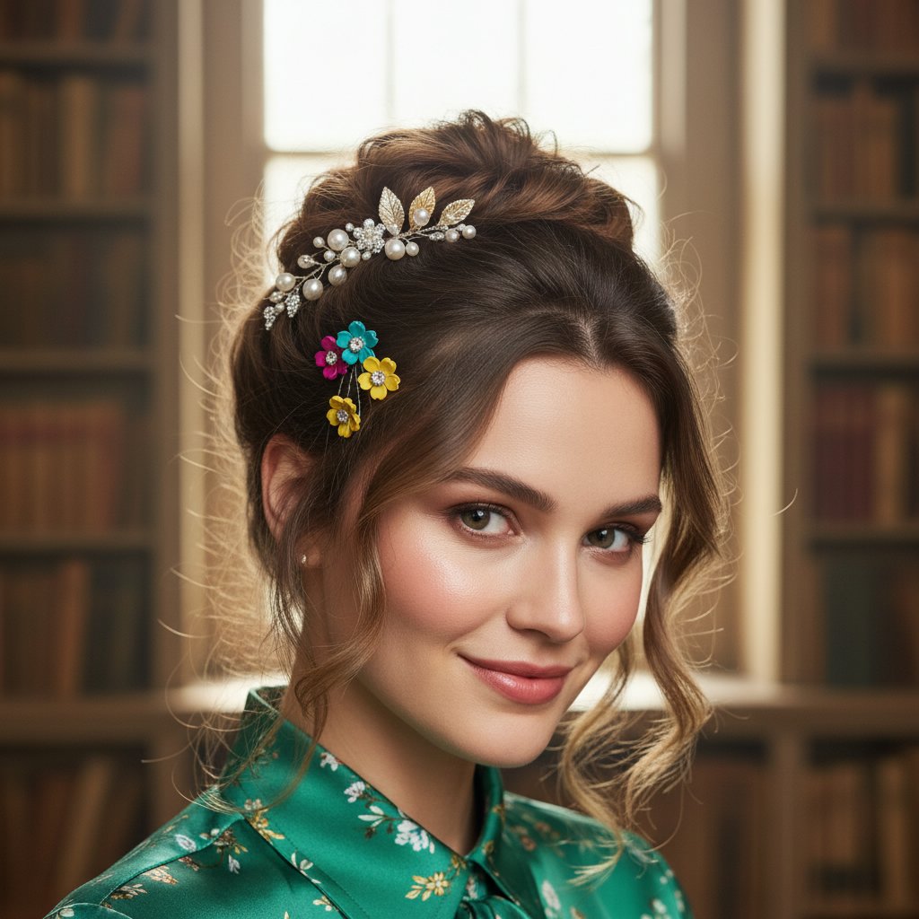 Half Up Twist with Accessories