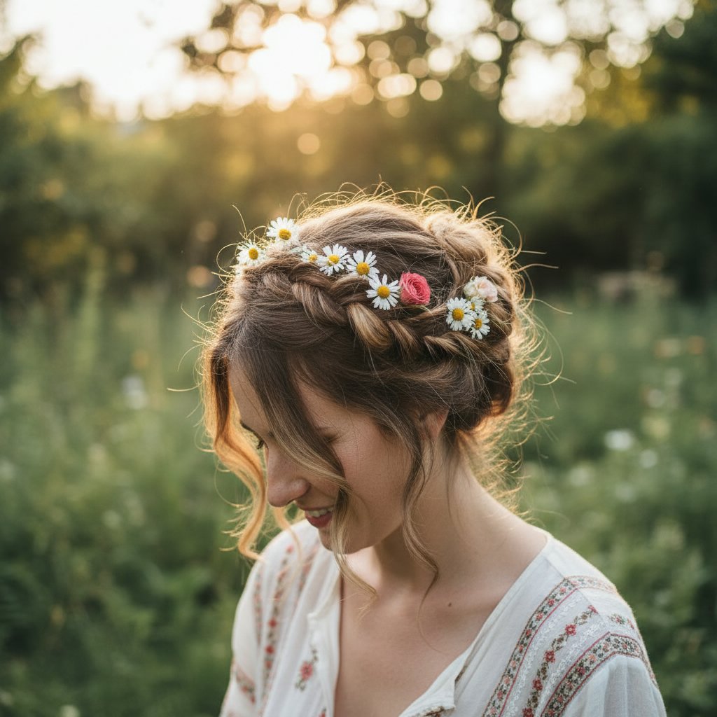 Bohemian Half Up Half Down