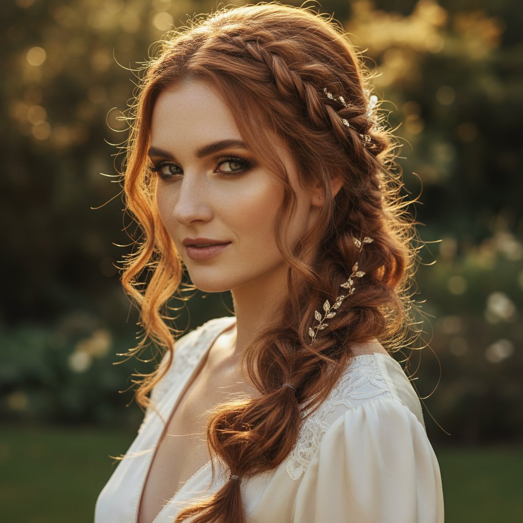 Half Up Fishtail Braid