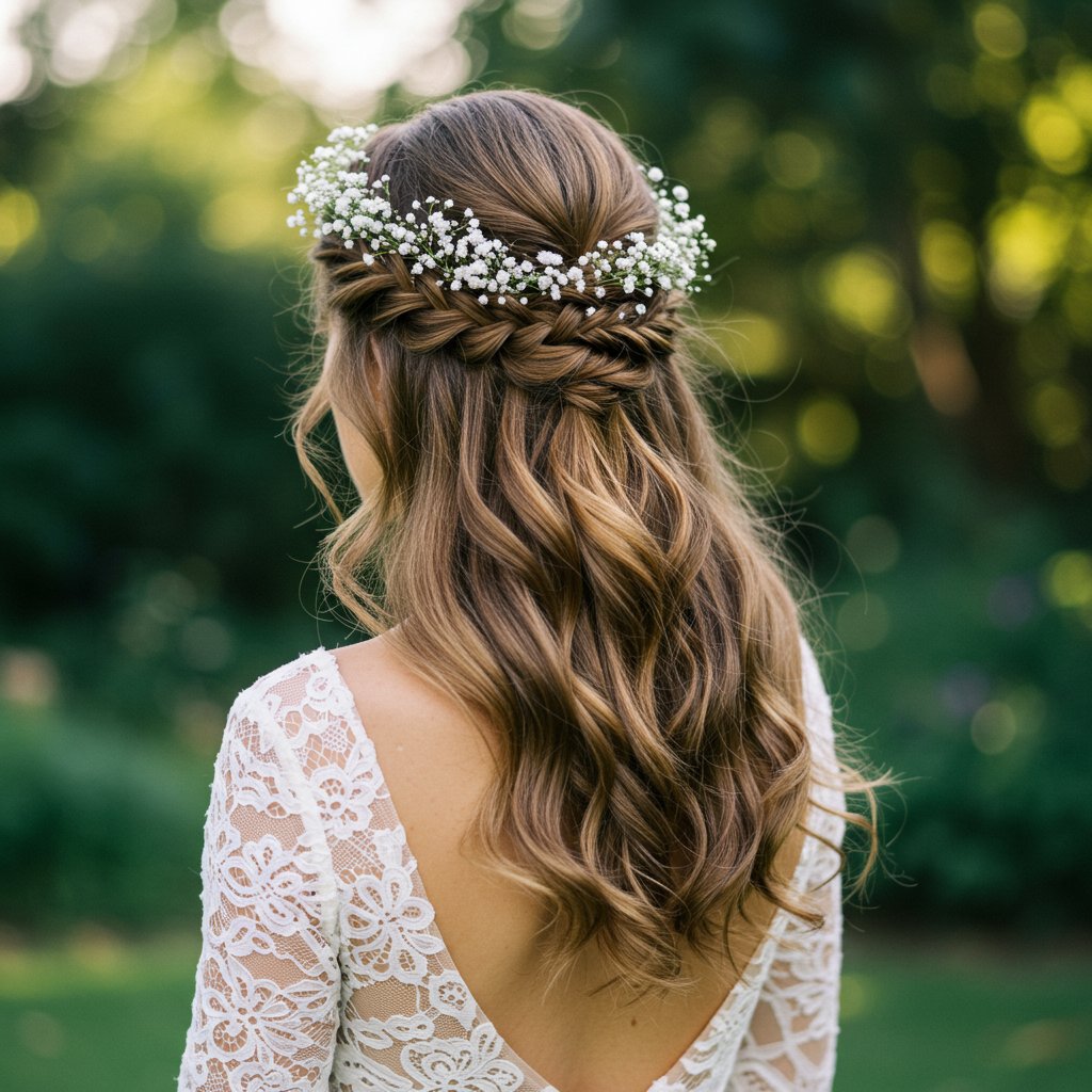 Bride-With-Braided-Crown-Half-Up-Hairstyle