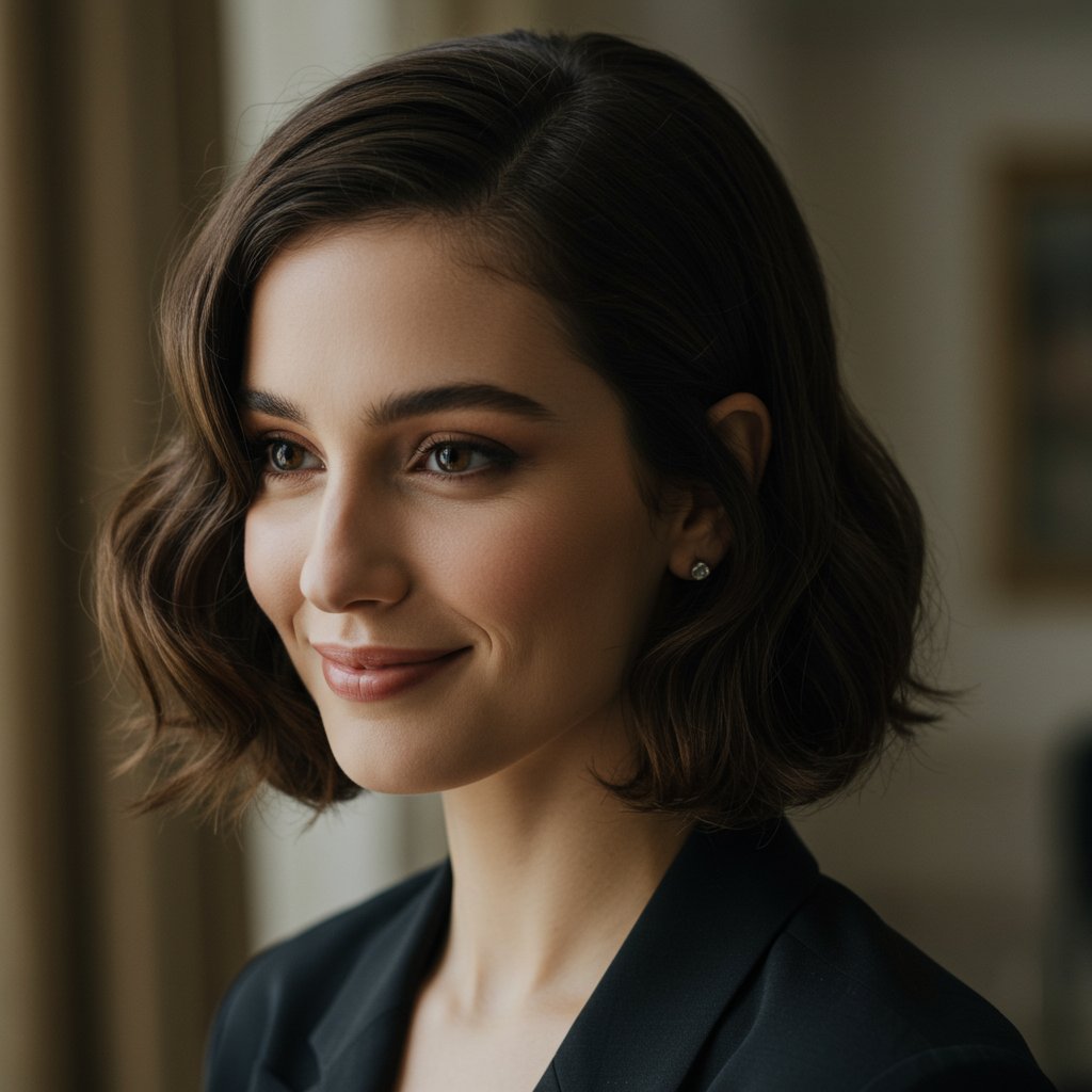 Classic-Half-Up-Half-Down-Hairstyle-On-Wavy-Hair