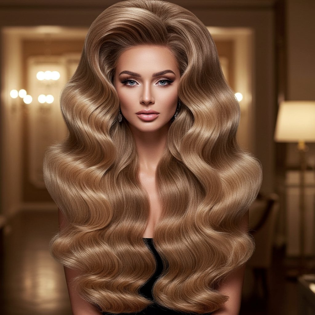 Dramatic Volume With Extensions Half Up