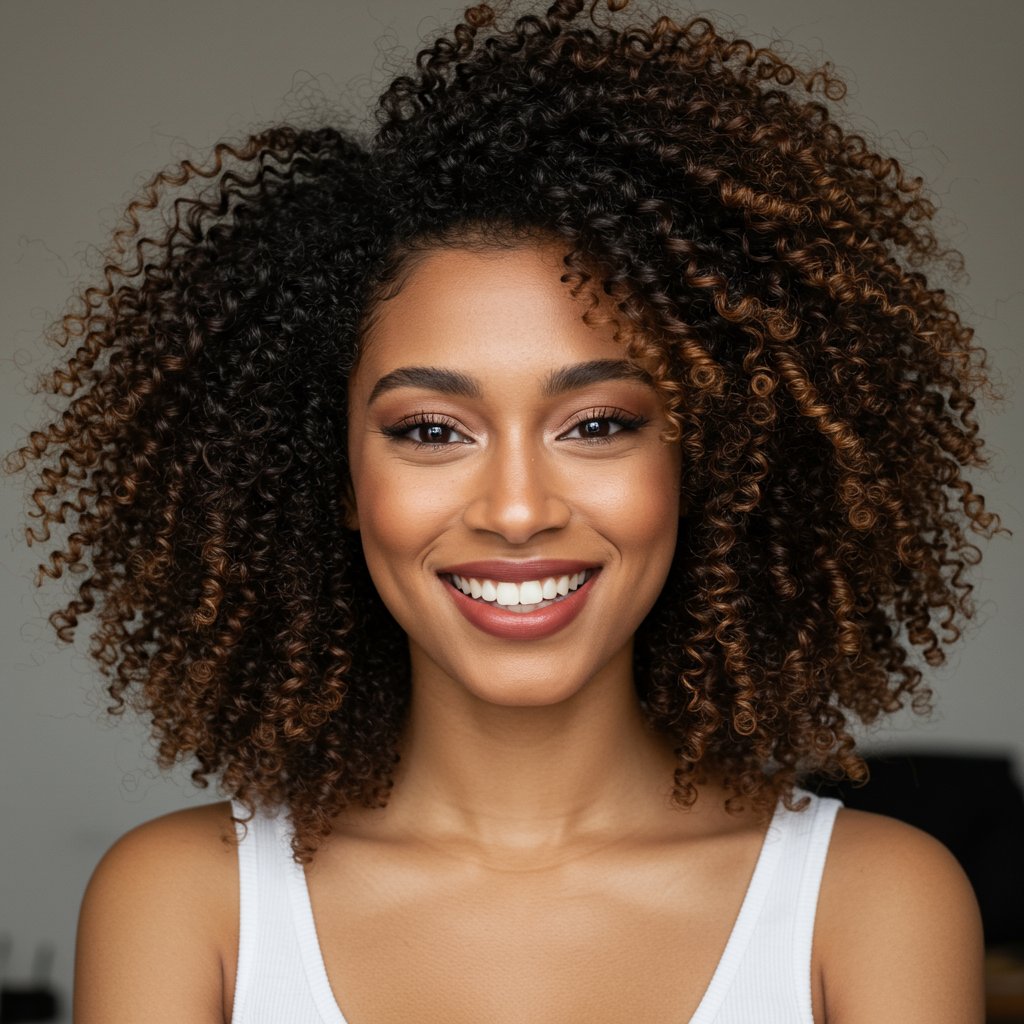 Half Up Style On Natural Curls