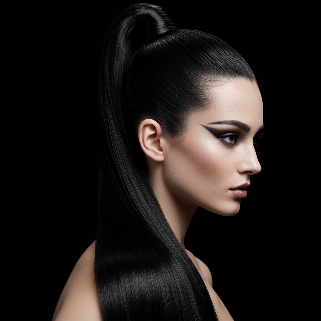 Sleek Modern Half Up Pony