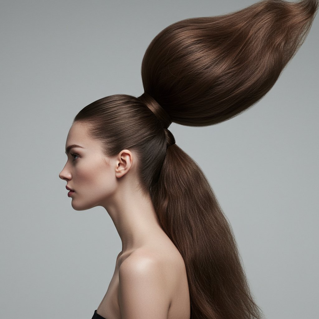Dramatic High Half Up Power Pony