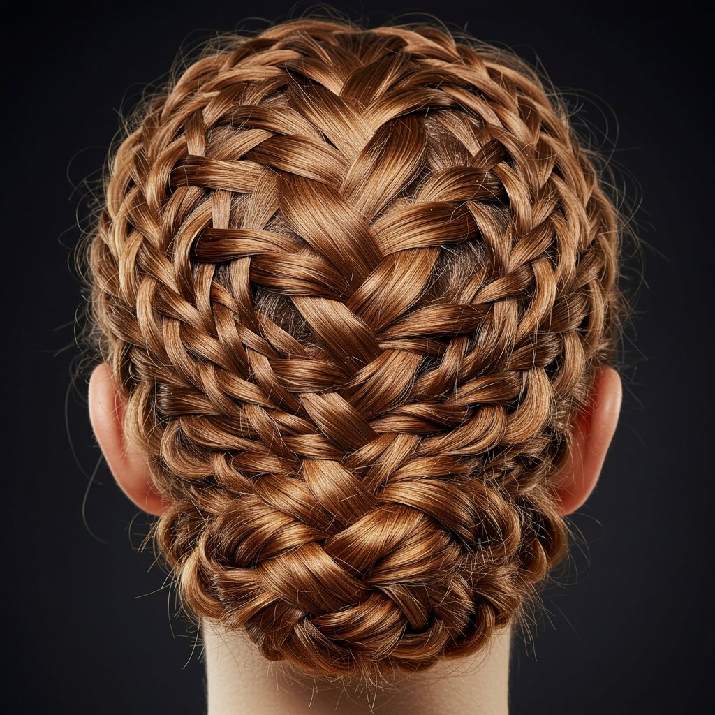 Intricate Dutch Braid Crown Half Up