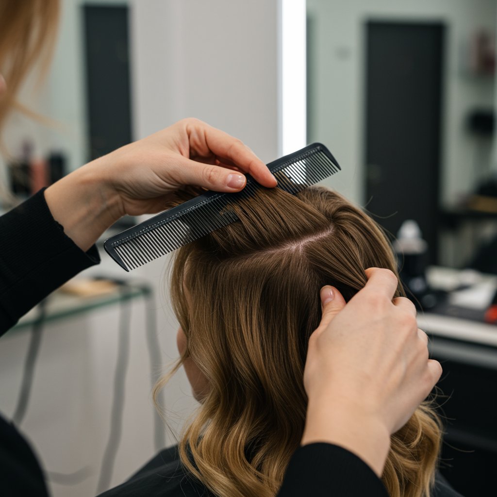 Stylist-Creating-Volume-For-Half-Updo