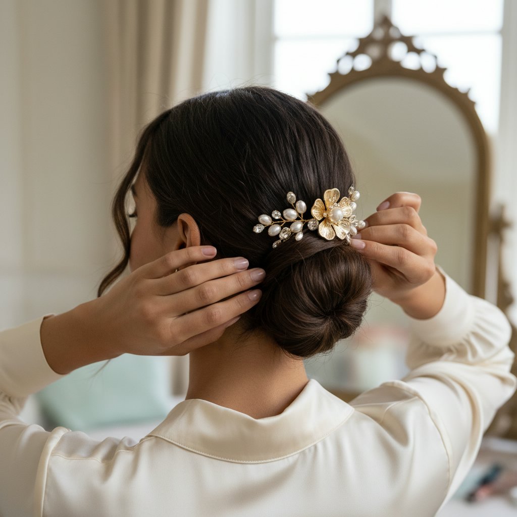 Accessorized Low Bun