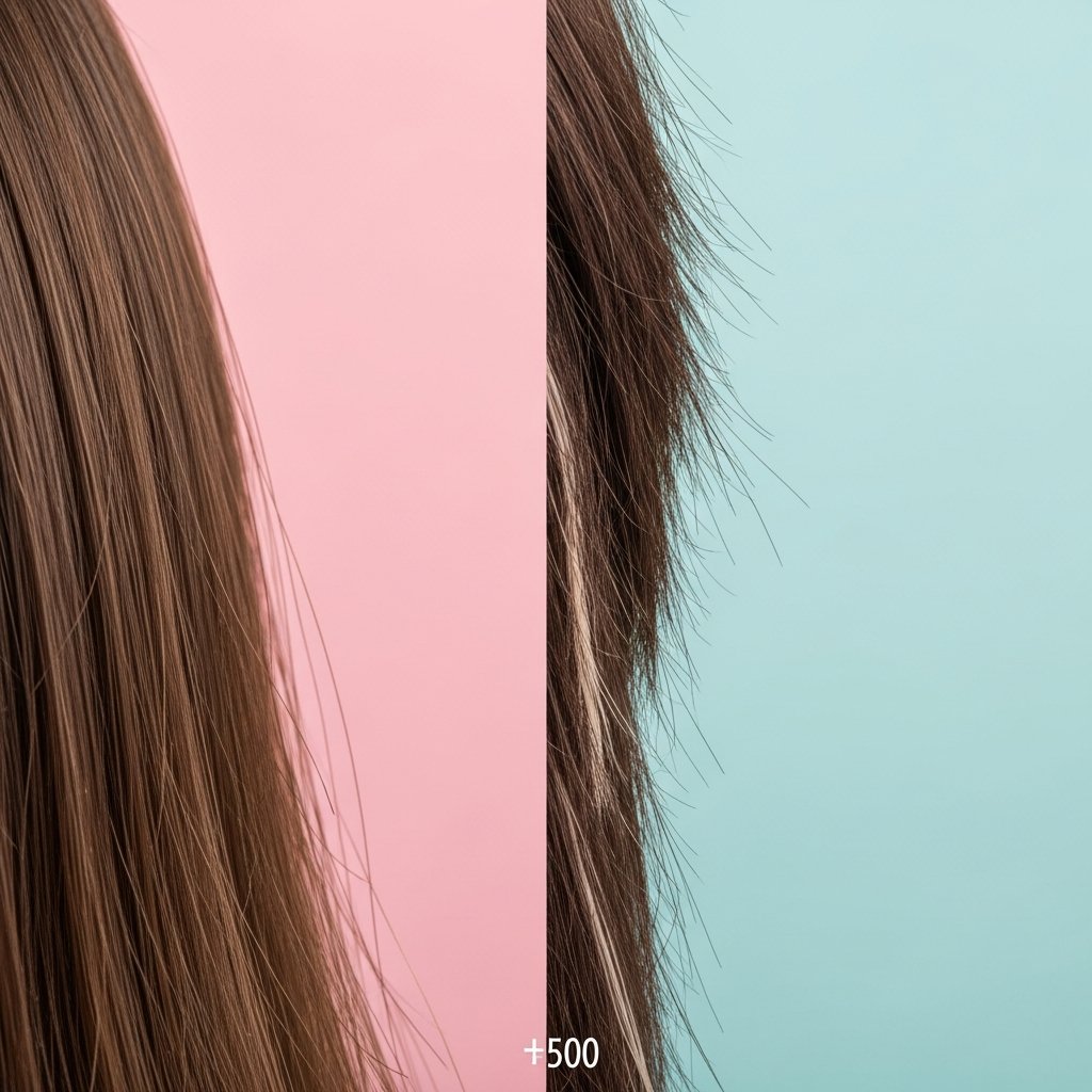 Split Ends Vs Healthy Hair