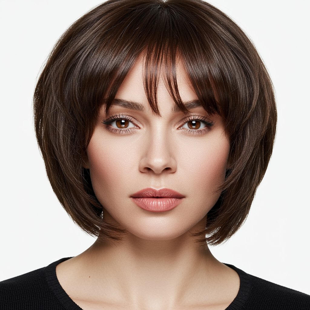 Woman-With-Heart-Face-And-Side-Swept-Bangs