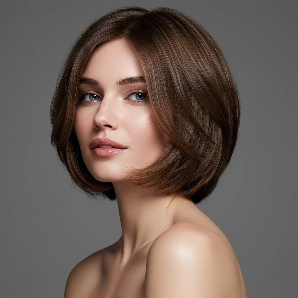 Woman-With-Oval-Face-And-Layered-Bob