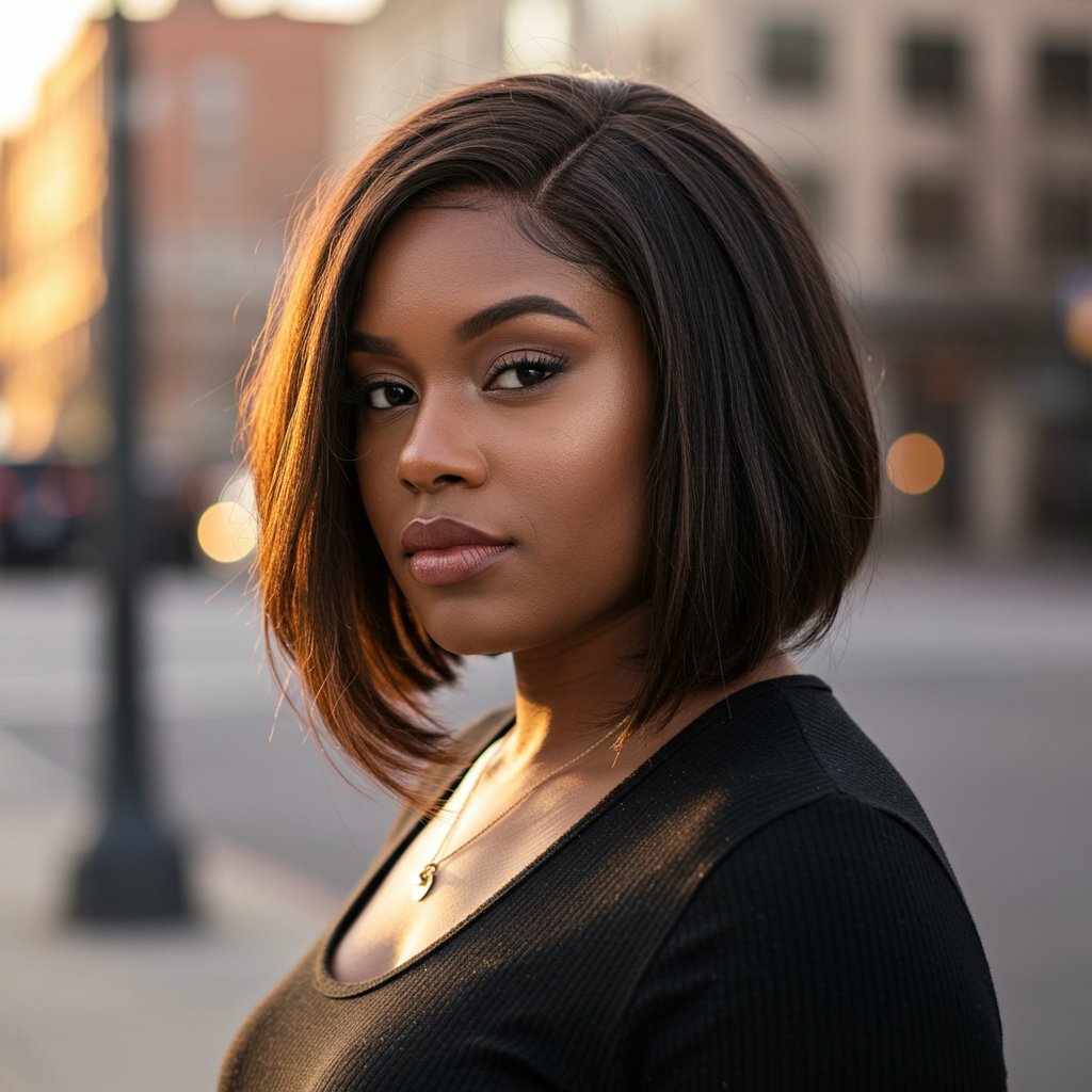 Woman-With-Round-Face-And-Asymmetrical-Lob