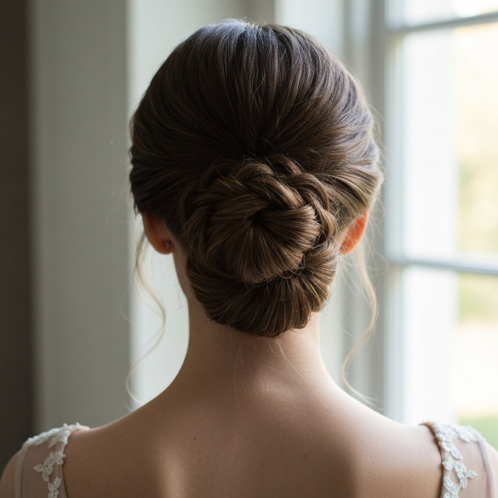 Romantic-Low-Bun-Rear-View