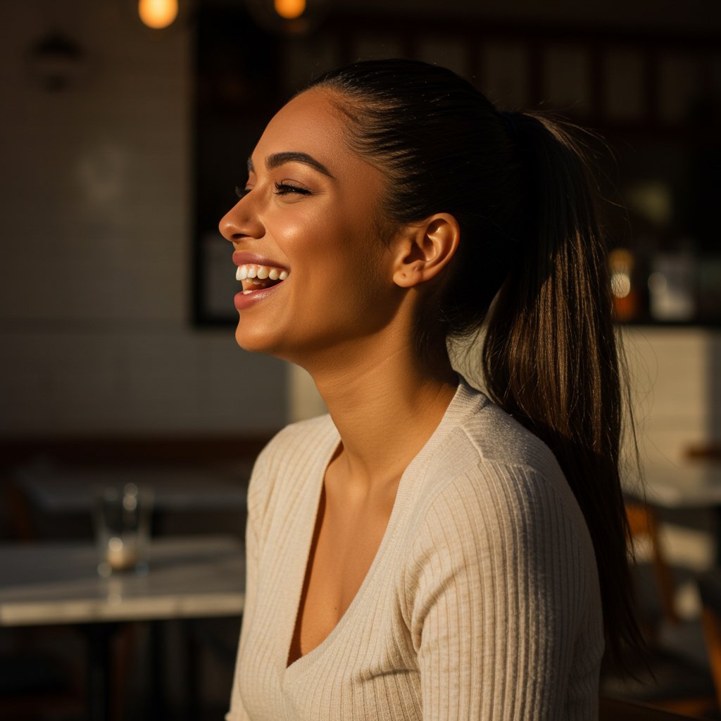 Woman-Confidently-Wearing-Sleek-Ponytail