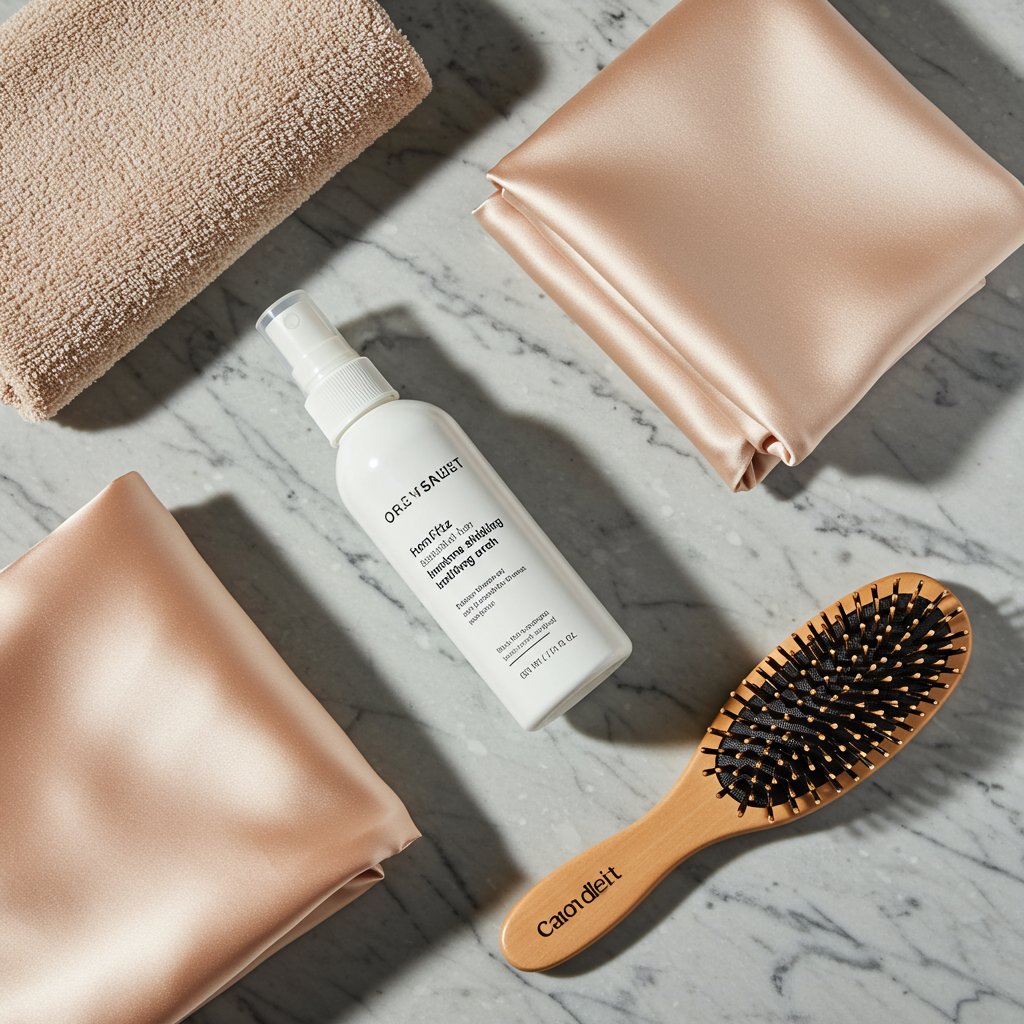 Flat-Lay-Of-Anti-Frizz-Hair-Products