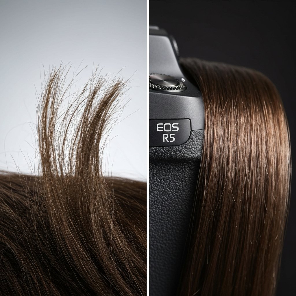 Damaged Hair Texture Macro